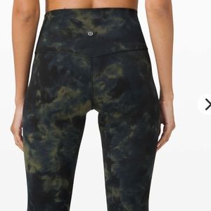 Lululemon Align Pant 25" *Diamond Dye Graphite Grey Bronze Green (sz 4)